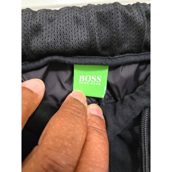 Hugo Boss Men's Black Jogger Pants Red Zip Pockets Elastic Waistband & Cuffs Siz - Picture 8 of 9